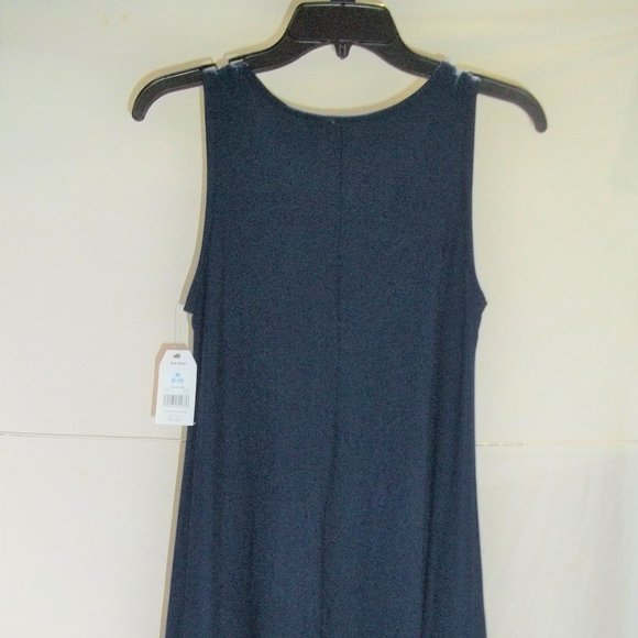 NEW ladies size M 8-10 Navy Blue sleeveless swing dress by Time and Tru NWT - Picture 3 of 5